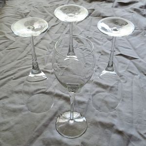 Set of 4 Crystal Red Wine Glases
